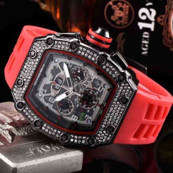 

luxury mens mechanics watch richa swiss non mechanical tritium handsome milles's official website diamond inlaid large dial 1 6ypi, Black;brown