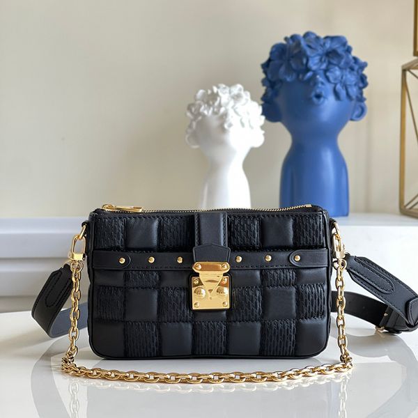 

counter quality designer shoulder bag luxurys handbag 20cm genuine leather chain bag high imitation crossbody bag with box zl156