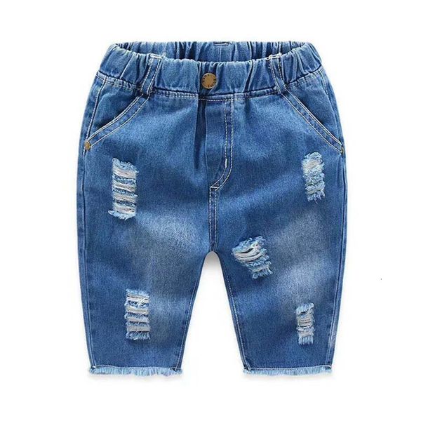 

jeans summer children's shorts blue tear ripped denim short pants for boy fashion boys clothing kids clothes 49 yrs 230223
