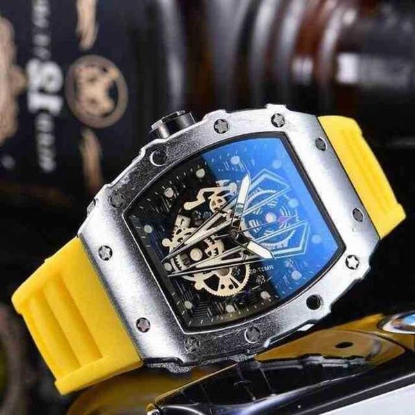 

leather sport relogio luxury men arrival es mens reloj hombre casual mechanics masculino military army watch wrist for richa 2022 m9m7, Black;brown