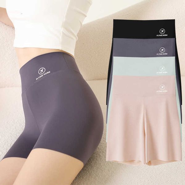 

women's safety pants 2023 three-point shark ice silk seamless women's leggings summer sports shorts women, Black;white
