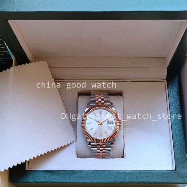 

super watch bp factory men's 41mm wimbledon steel case everose rose gold jubilee strap automatic movement watches bpf wristmaps sapphir, Slivery;black