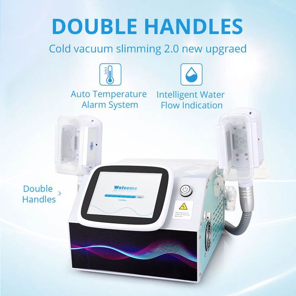 

2 body shaping handles cooling vacuum fat removal weight loss machine