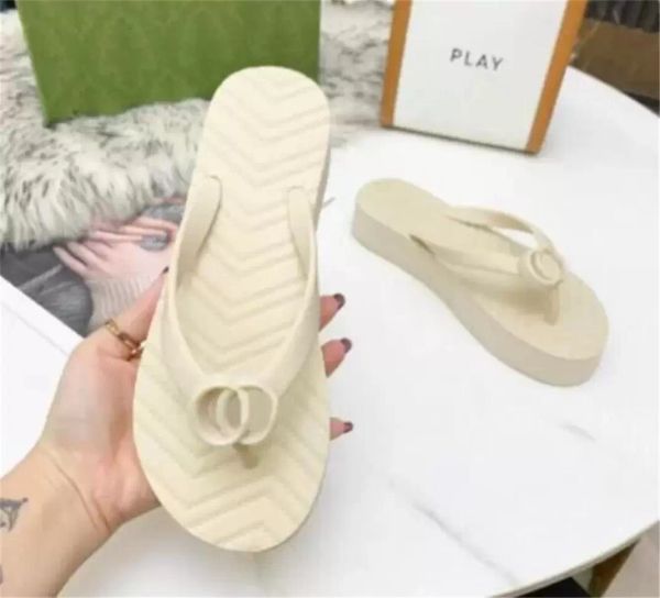 

fashion leather women slipper flip flops thick soled sandal indoor waterproof non slip designer v-shaped solid color summer outdoor rela qbq, Black