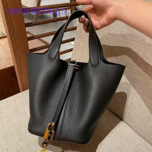 

designer herme picotin lock bags for sale 2023 new h family togo layer cowhide litchi pattern vegetable basket bucket bag large capacity han