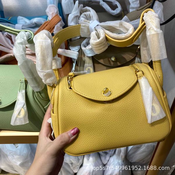 

original designer herms lindys purse organiser bag candy lindysi bag soft cow leather lychee pattern portable one shoulder messenger versati