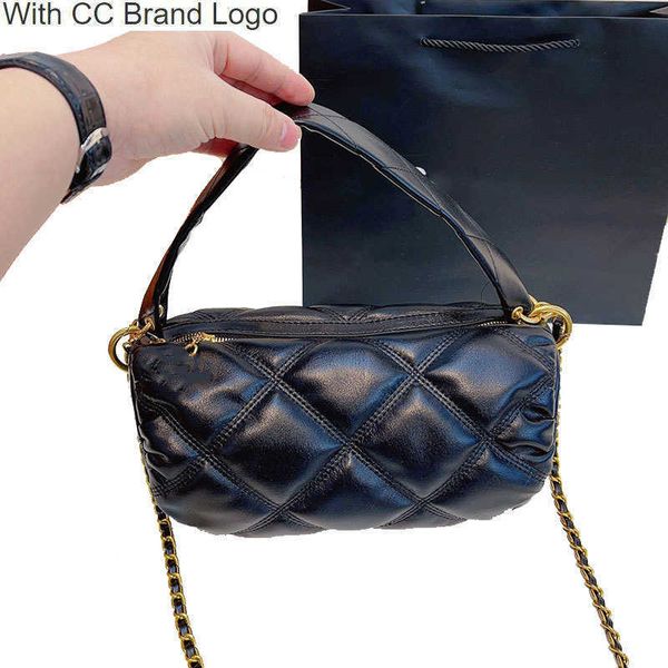 

luxury cc cross body classic barrel-shaped shoulder bags handbags ladies solid color quilted matelasse caviar flap mini women crossbody desi