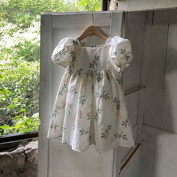 

girl's dresses sister clothes korean baby romper or dress 2022 summer girls embroidered clothes princess sisters dresses g230222, Red;yellow