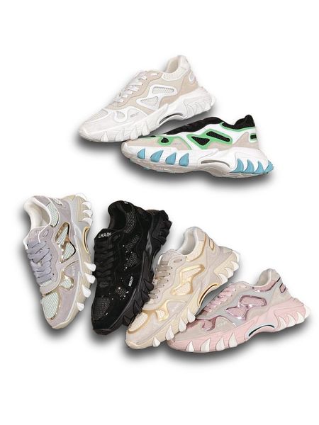 

designer sneakers calfskin casual shoes geometry shoes vintage suede leather trainers all-match stylist sneaker patchwork leisure couple sho, Black