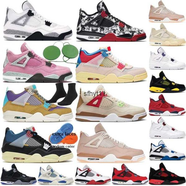 

4s jumpman basketball shoe men's luxury shoes military black shimmer white oreo university blue noir cat fire red thunder taupe haze