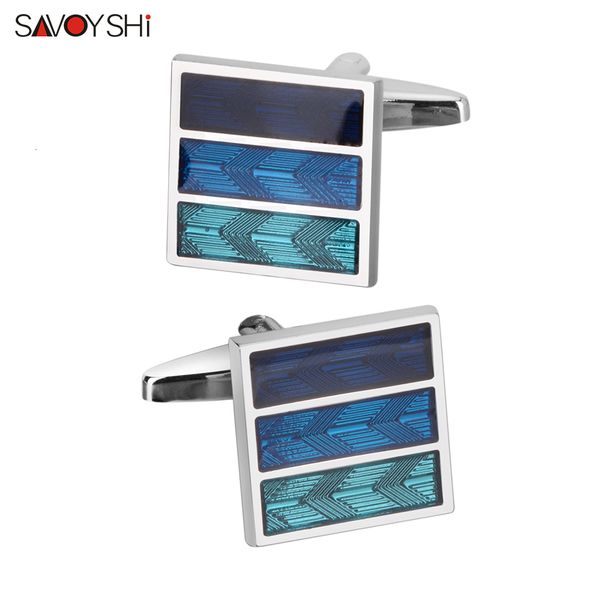 

cuff links savoyshi classic square enamel links for mens business tuxedo shirt buttons wedding gift engraving name 230223, Silver