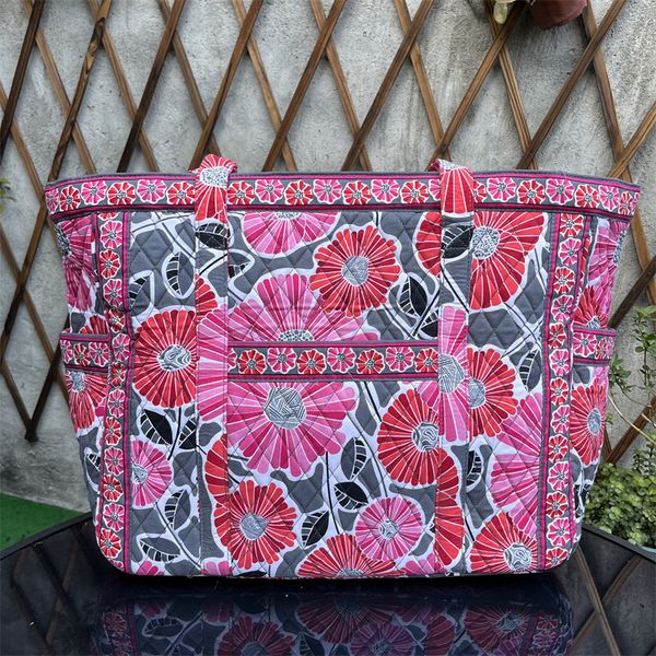 

shopping bags xl large zip shoulder women's handbag cotton print capacity tote mummy 230223