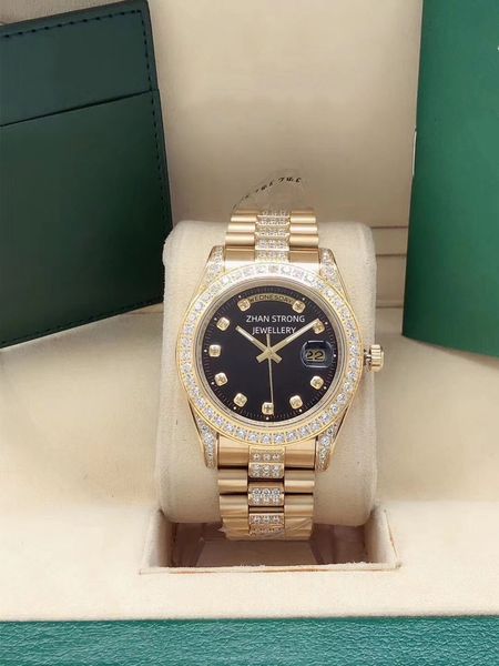 

men's automatic movement watches fashion mechanical watch 41mm diamond stainless steel strap mens wristwatch sports designer man wristw, Slivery;golden