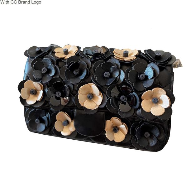 

cc cross body classic camellia double flap designer bags lambskin quilted flower embroidery vintage metal turnbuckle chain women french cros