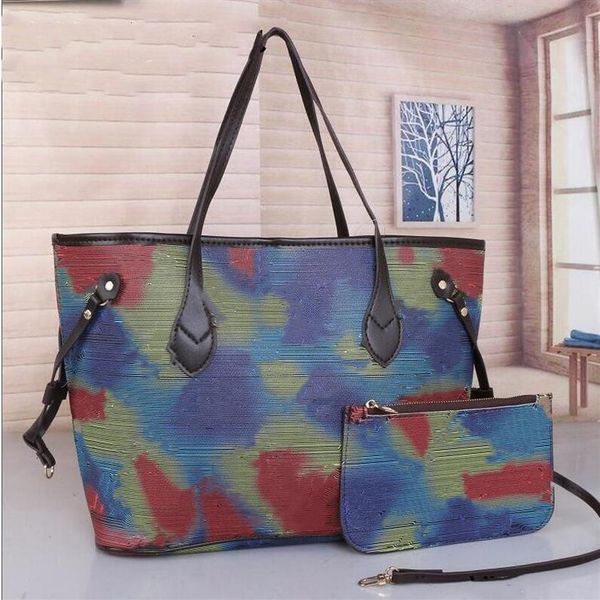 

new color 2pcs set women leather soho bag disco shoulder bag purse lady totes handbags bags fashion tote bag with wallet296z