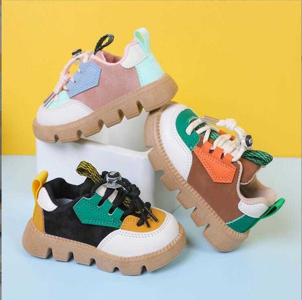 

sneakers children pu breathable sneakers 2022 spring autumn new baby soft bottom casual shoes school sports sneakers for boys girls 21-30 l2, Black;red