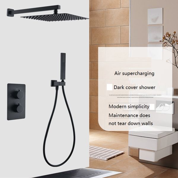 

all copper into the wall pressurized shower l household constant temperature shower bath thermostat dark shower shower set