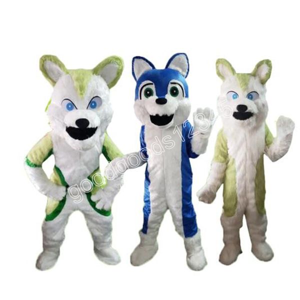 

performance husky dog wolf fox mascot costumes halloween fancy party dress cartoon character carnival xmas easter advertising birthday party, Red;yellow