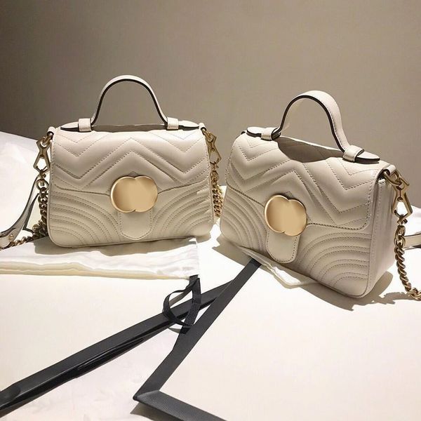 

genuine leather half marmont flap mini shoulder handle bags women's mens classic tote luxury designer crossbody metal letters chain han