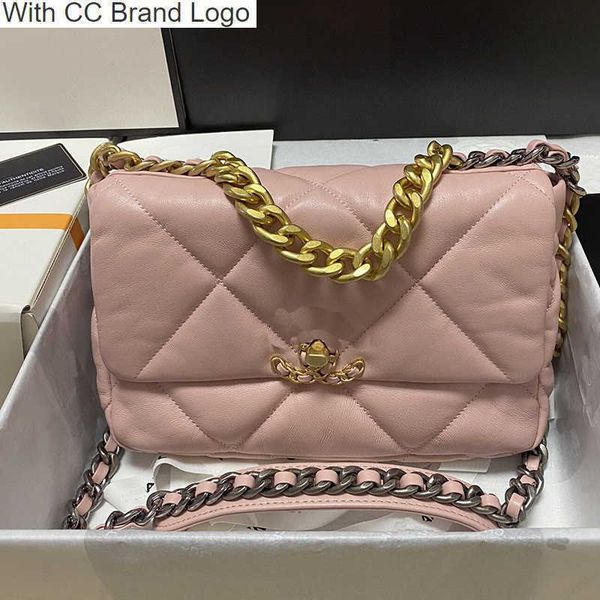

cc totes 7a tote bag handbag designer bags lamskin chain shoulder crossbody purse women pink classic 19 flap purse luxury leather envelope c