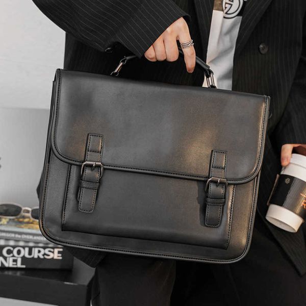 

briefcases 2023 new men's cross-body dual-purpose bag business leisure briefcase hand horizontal hand shoulder computer 230223