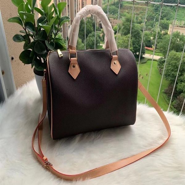 

handbags cowhide speedy 30cm luxury designer bags bag women oxidize shoulder totes lady fashion bags269s