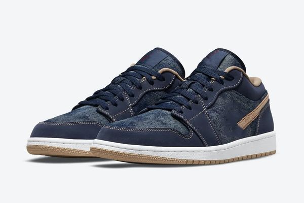 

basketball shoes junpman 1 low denim midnight navy university red white outdoor sneaker sports with original box