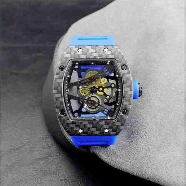 

wrist selling watch richa for men sport luxury transparent dial es silicone strap relogio masculino mens millerwatch mechanics 6nai, Black;brown
