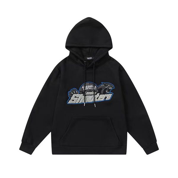 

shooters men's hoodie tracksuit trapstar embroidered streetwear winter women pullover, Black