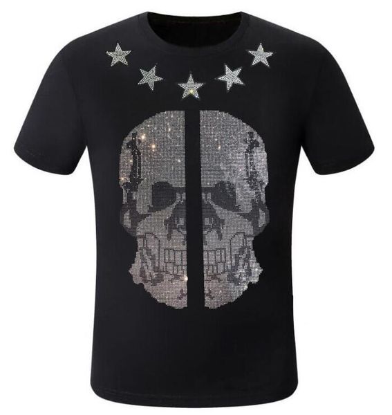 

men pullover streetwear 2023 designer rhinestone men's t-shirts solid color, White;black