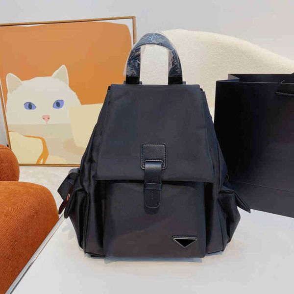 

backpack mens designers nylon cloth s bookbags fashion all-match solid color large capacity multifunction schoolbag