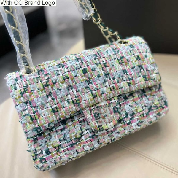 

luxury cc shoulder bags classic cf double flap tweed crossbody bags handbags france brand quilted matelasse chain bag original hardware wome