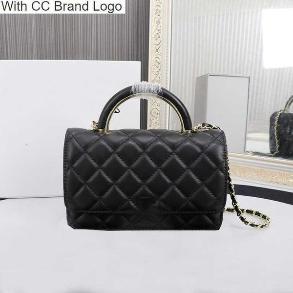 

cc totes new r chain rhombus small square bag flap luxury leather sheepskin quilted ladies wallet crossbody shoulder black bag clutch