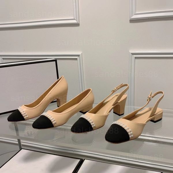 

cap toe slingback pumps heels dress shoes beige black pearl embellished sandal block chunky kitten heel pump slingbacks slip on loafers wome