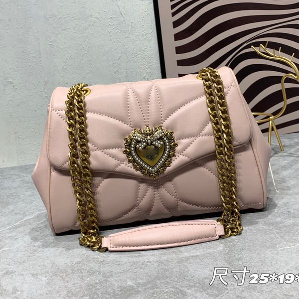 

shoulder bag handbag purse soft quilted genuine leather evening flap crossbody bags fashion letter jewlery heart magnetic hasp large capacit