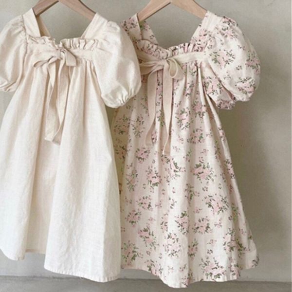 

girls dresses bobotcnunu fashion kids girls short sleeve spring autumn dress cotton children cute casual floral vestido outfits 230223, Red;yellow
