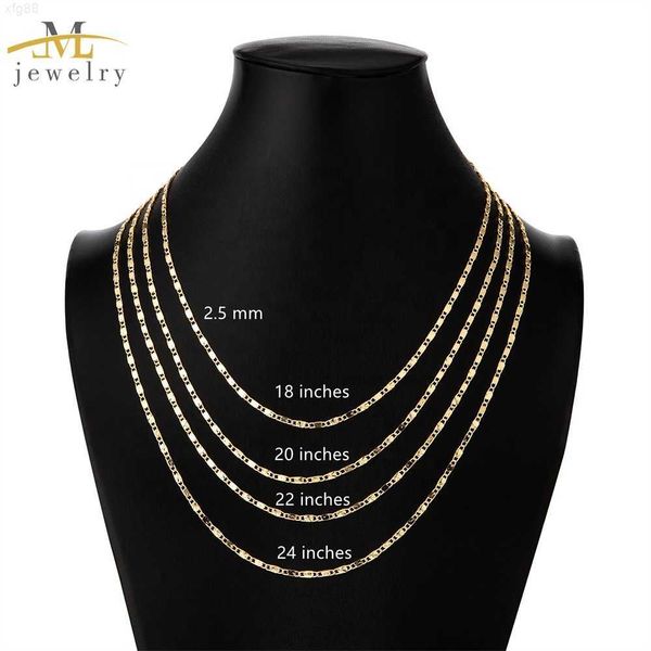 

jml 2023 new fashion 14k gold solid 2.5mm flat star diamond cut chain necklace with lobster claw clasp for men women, Silver