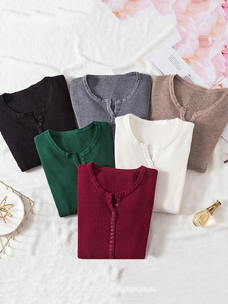 

women's sweaters aossviao autumn winter button v neck sweater women basic slim pullover women sweaters and pullovers knit jumper ladies, White;black