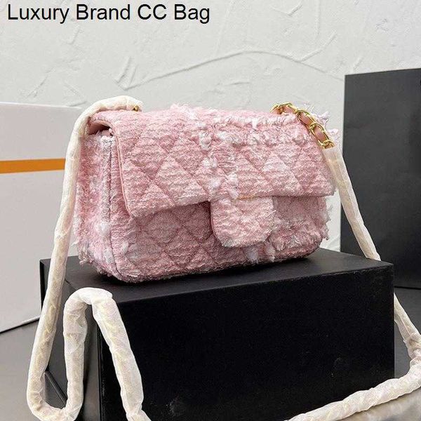 

cc shoulder bags pink tweed classic mini flap bags quilted matelasse chain crossbody shoulder bag outdoor sacoche luxury designer womens cos