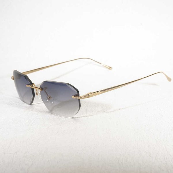 

new lens shape rimless sunglasses men accessories for outdoor metal frame eyeglasses shades women new fashion factory sun glasses 70%off ae9, White;black