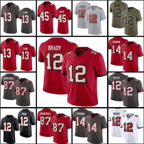 

tom brady football jersey julio jones mike evans devin white tampas bayes chris godwin kyle trask antoine winfield jr. lavonte david vita ve, Black;red