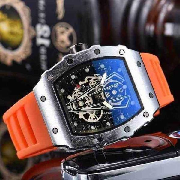 

relogio luxury army mens mechanics wrist watch military richa 2022 men arrival masculino es sport leather reloj for hombre casual cewi, Black;brown