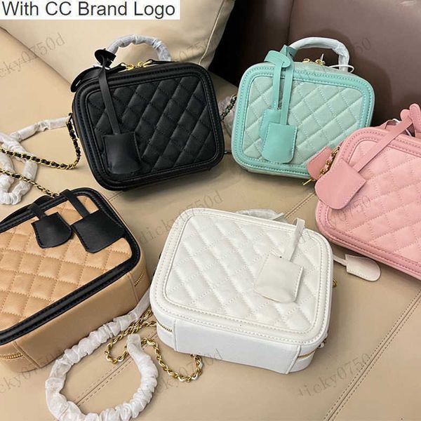

cc cosmetic bags & cases makeup bag designer clutch totes handbags women mini 19cm shoulder cosmetic cases toiletry bag chain crossbody pouc