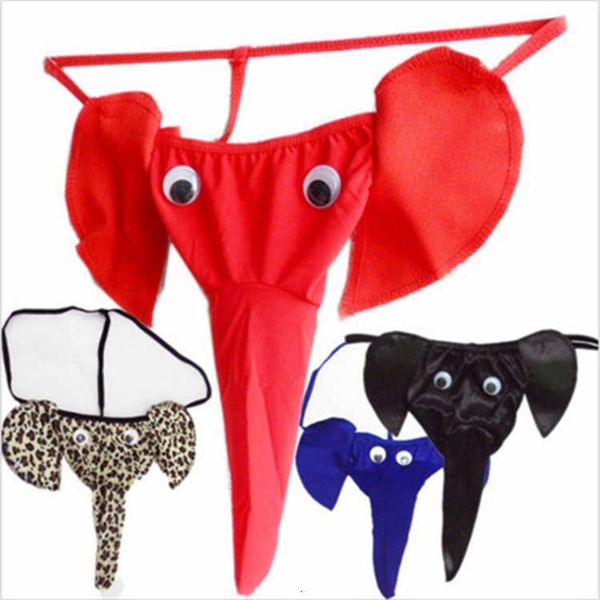 

underwear thong underwear men's elephant cartoon role-playing style fun, Black;brown