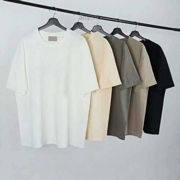 

mens t-shirts essential tees laminated print short sleeve chest letter loose oversize casual t-shirt cotton for men women designer1, White;black