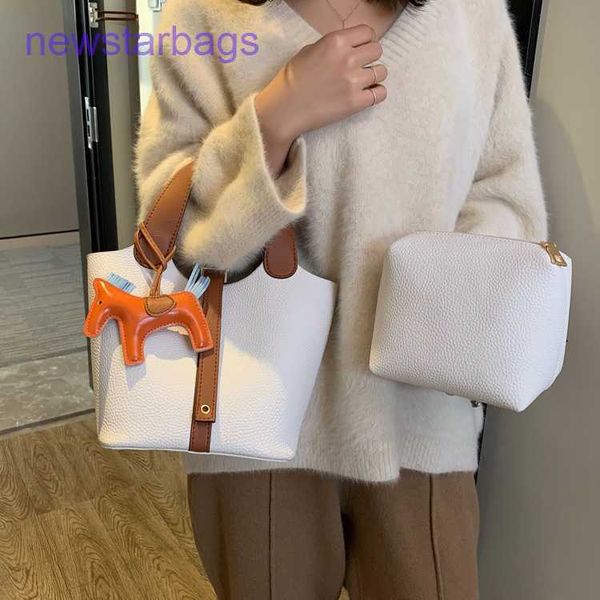 

designer herme picotin lock bags for sale women's 2023 new korean versatile bucket bag portable vegetable basket pony decoration s e371