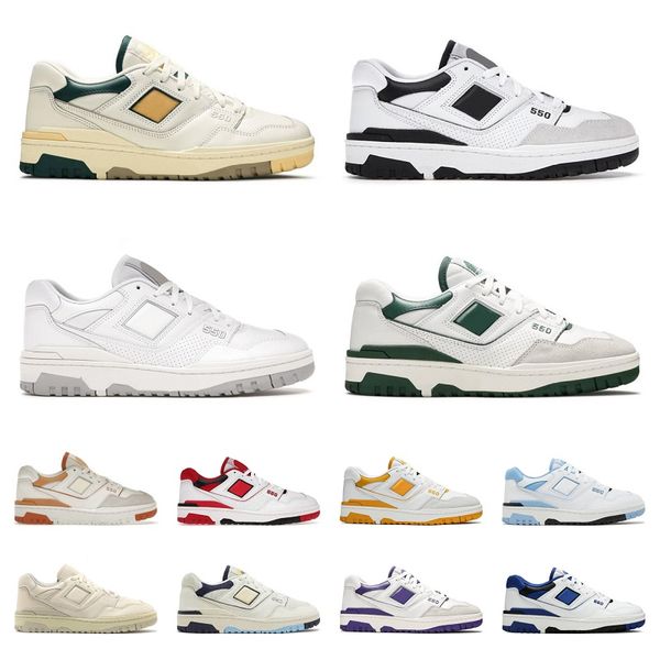 

designer new bb550 550 casual shoes mens women white green grey cream black blue rich paul unc evergreen navy purple shadow cyan auralee tra