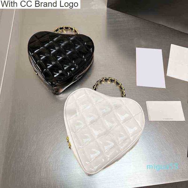 

cc shoulder bags 5a spring heart style valentine day bags classic handle quilted leather famous luxury designer clutch mini cosmetic case