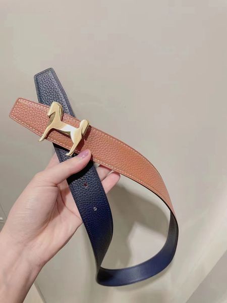 

designer men's belt luxury belt for woman fashion genuine leather classic gold and silver h buckle belt 3.2/3.8cm he05, Black;brown