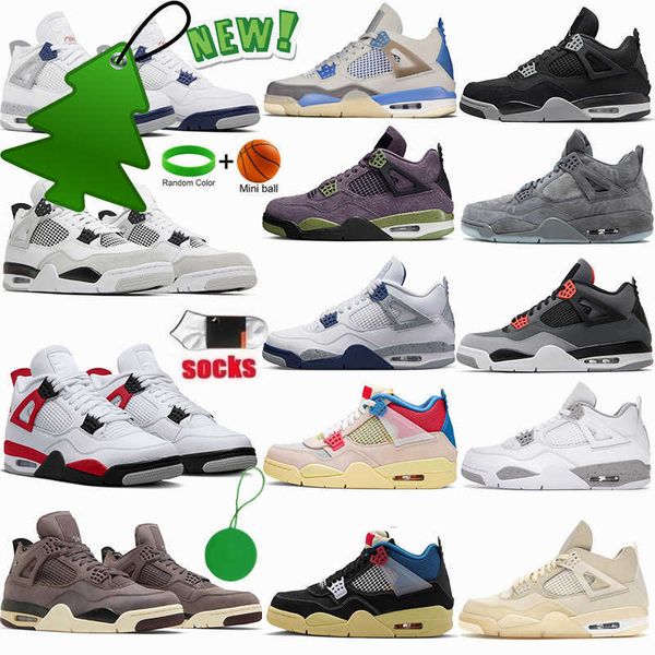 

og new mens basketball shoes 4 4s jumpman military black canvas tech oreo violet ore university blue red cement sail midnight navy womens iv